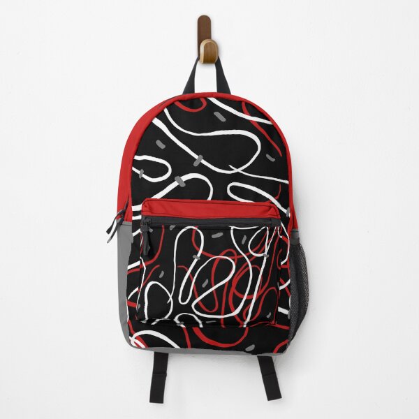 Item preview, Festive abstract design with black and red streamers designed and sold by romanideco.