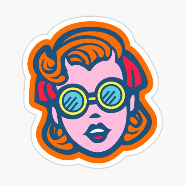 "Vintage girl" Sticker for Sale by yusufstry Redbubble