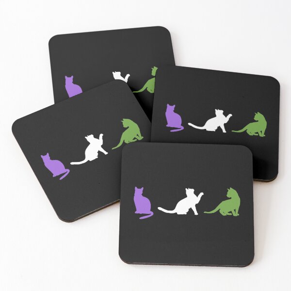 Item preview, Gender Queer Cats. Genderqueer Pride designed and sold by Subtle Pride Shop.