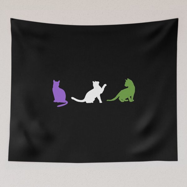 Item preview, Gender Queer Cats. Genderqueer Pride designed and sold by Subtle Pride Shop.