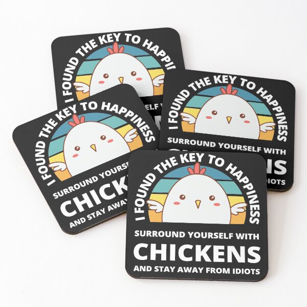 Item preview, I found the key to happiness, surround yourself with chickens designed and sold by appareltolove.