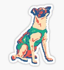 Laika Space Dog Vector Russian Propaganda Pup Retro Old-Timey Vintage Sticker