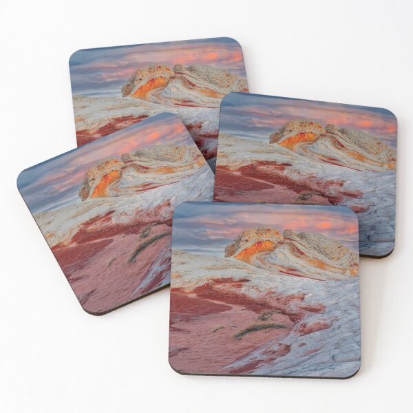Item preview, White Pocket Rock Formations With Dinosaur Tracks by OLena Art  designed and sold by Rocky Mountain Artistry.