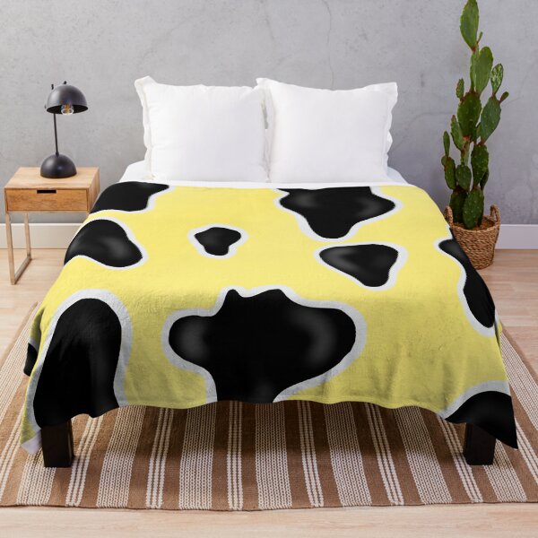 Item preview, Pastel Yellow Cow Print designed and sold by BioLushGraphics.