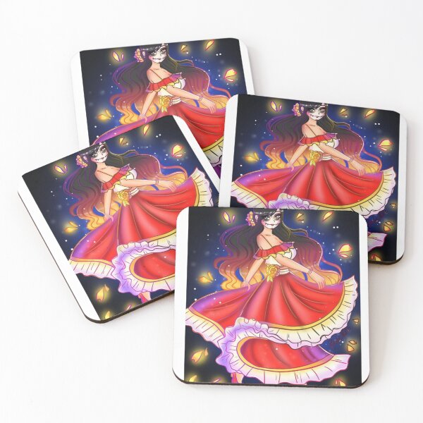 Item preview, folk dancer sugar skull designed and sold by PaolaNuno1027.