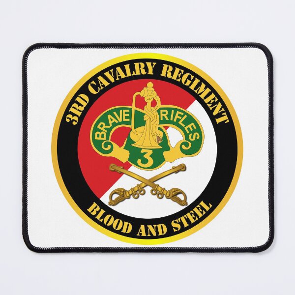 Item preview, Army - 3rd Cavalry Regiment DUI - Red White - Blood and Steel designed and sold by Military Insignia Products.