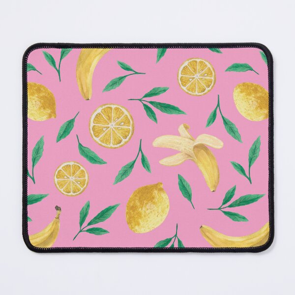 Item preview, Yellow tropical fruit pattern, pink background designed and sold by adrstefanska.