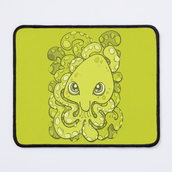 Item preview, Happy Octopus Squid Kraken Cthulhu Sea Creature - Lime Punch Green designed and sold by bignose1977.