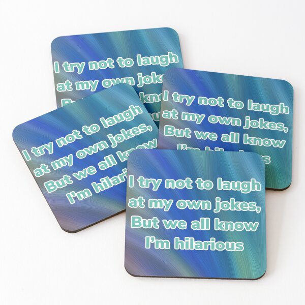 Item preview, Blue and teal rainbow abstract with “I’m hilarious” saying   designed and sold by BJG1966.