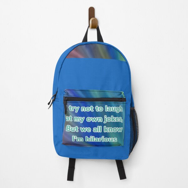 Item preview, Blue and teal rainbow abstract with “I’m hilarious” saying designed and sold by BJG1966.