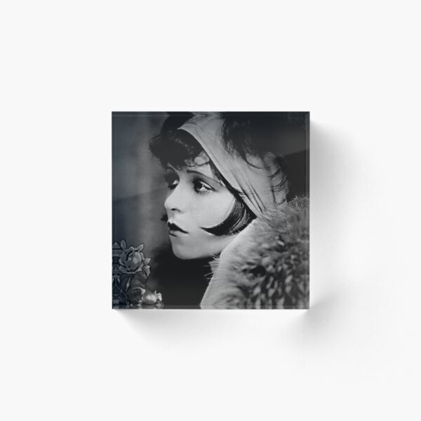 1920s vintage hipster retro antique photo print dancer clara bow Acrylic Block