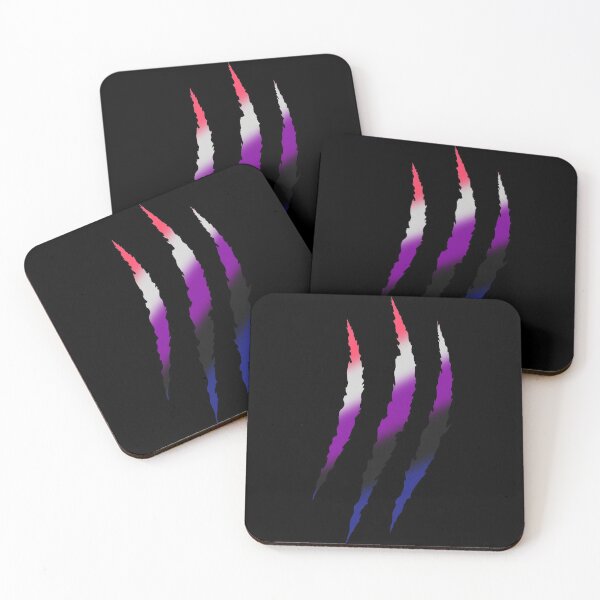 Item preview, Fierce Genderfluid Pride Claw Marks designed and sold by FalcoSkyWolf.