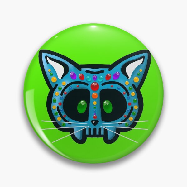 Item preview, Sugar skull kitty Blue designed and sold by commax1969.