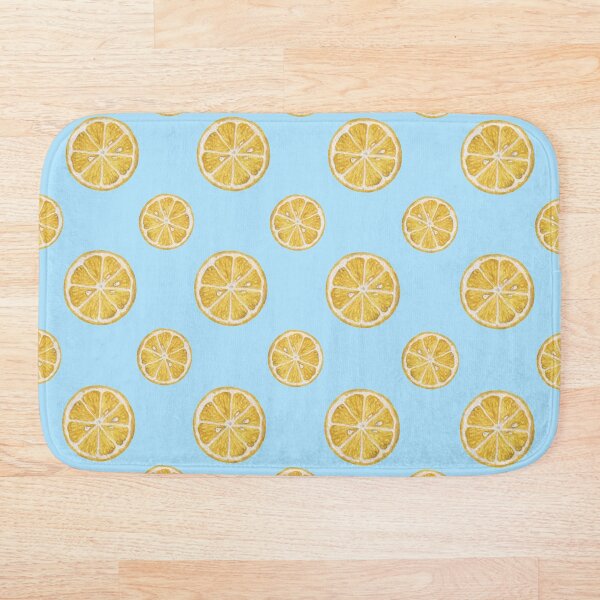 Item preview, Lemons pattern, blue background designed and sold by adrstefanska.