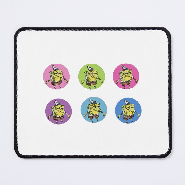 Item preview, Six Multicolor Circle Stickers Pink Green Purple Blue Spongebob Square Pants Squint Face designed and sold by pieces2treasure.