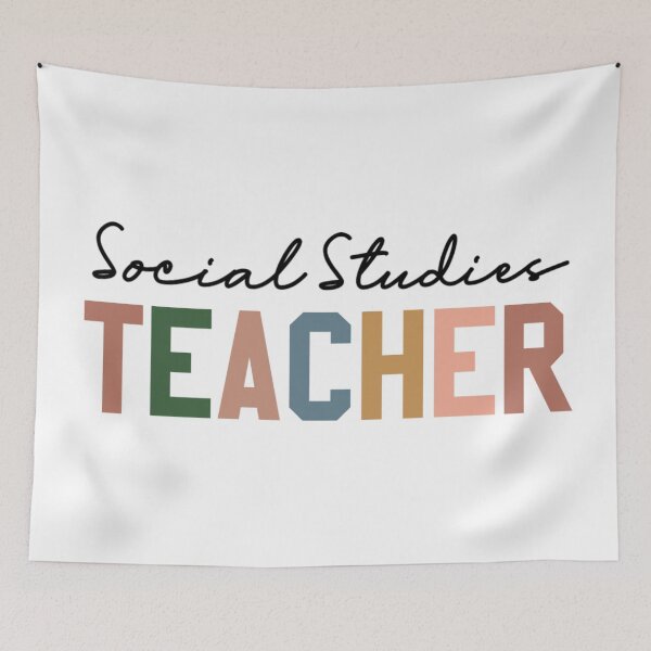 Item preview, Social Studies Teacher illustration typography designed and sold by Fiona Shorts.