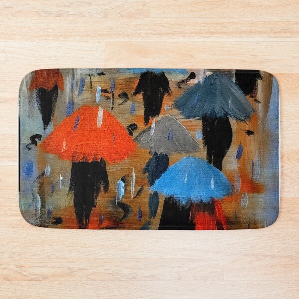 Item preview, Gente caminando por la calle principal y cabreada por la lluvia. designed and sold by kkartwork.
