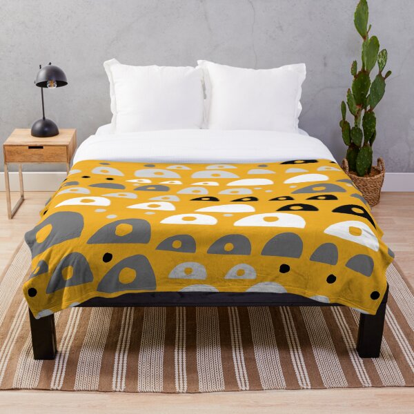 Abstract design yellow trend deco Throw Blanket
