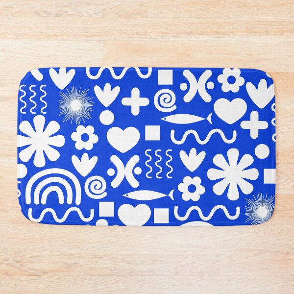 Item preview, Natural Miscellany Pattern in Royal Blue and White designed and sold by kierkegaard.