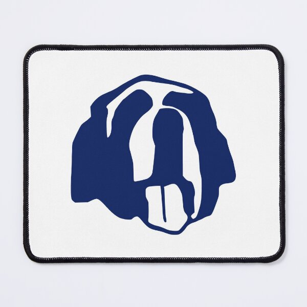 Item preview, Saint Bernard or Newfoundland face silhouette - Bernese Mountain dog - St. Bernard silly dog - Newfie gift - Navy face designed and sold by smooshfaceutd.