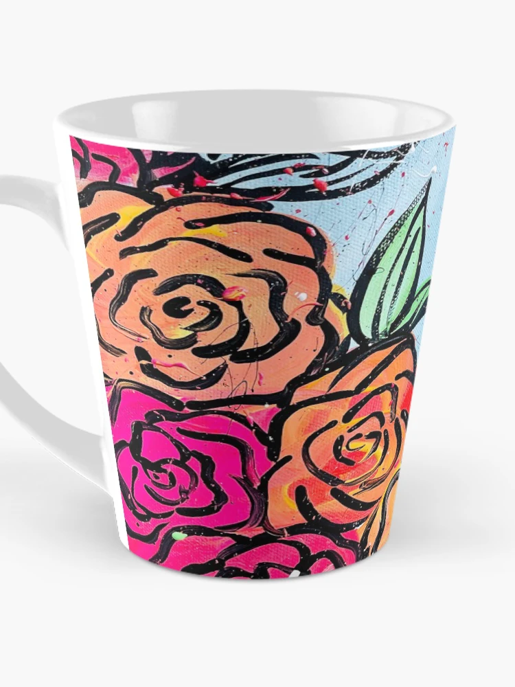 Thumbnail 3 of 4, Coffee Mug, Color Punch Roses designed and sold by RhyAndBlues.