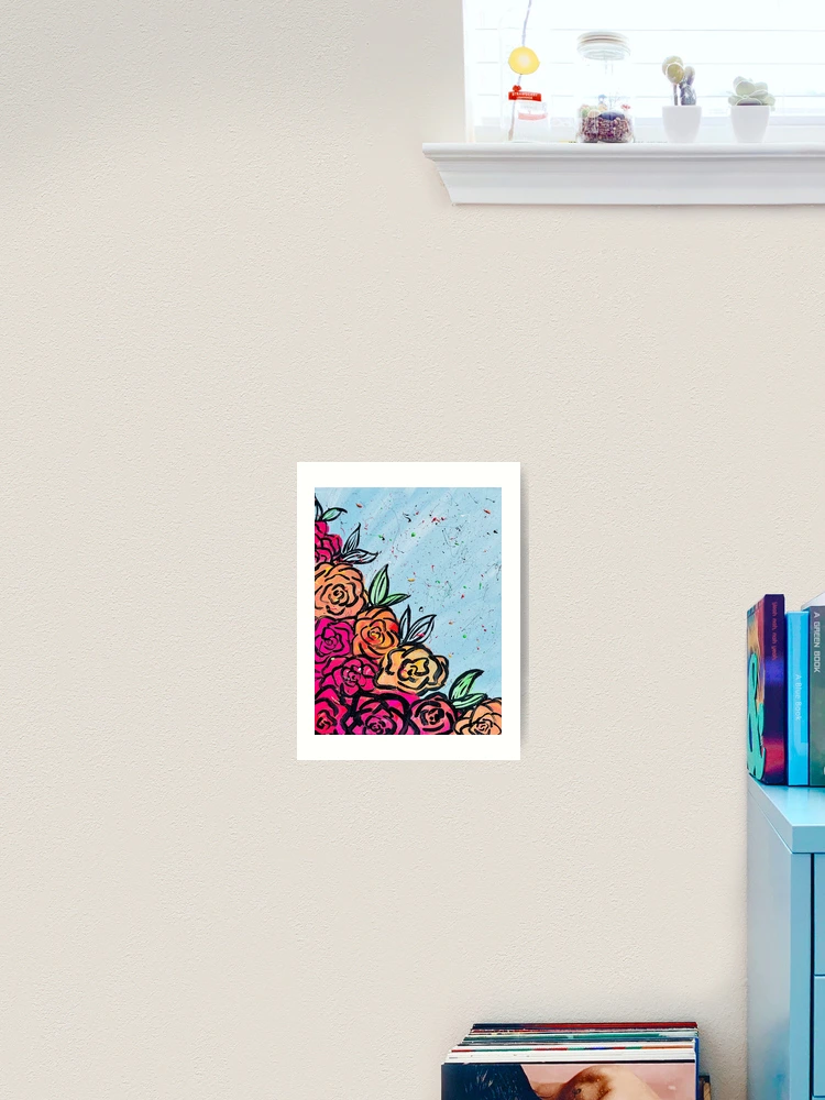 Thumbnail 2 of 3, Art Print, Color Punch Roses designed and sold by RhyAndBlues.