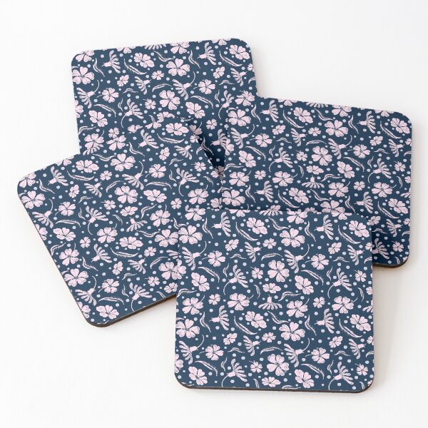 Item preview, Pink Campion Hide & Seek in Navy and Pink designed and sold by maggie-byrd.
