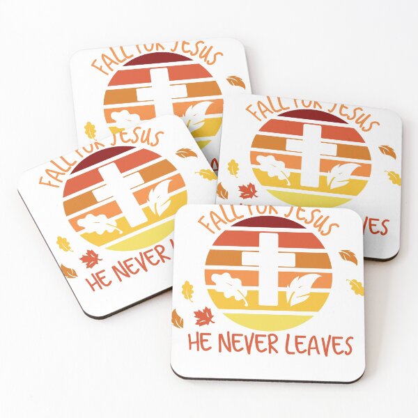 Item preview, Fall for Jesus. He Never Leaves. Christian Puns are righteous. designed and sold by BatShirtsCrazy.