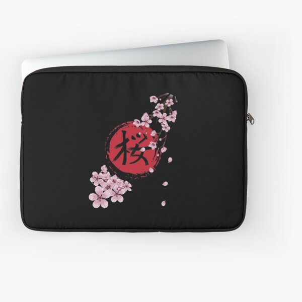 Blooming Sakura branches and red Sun  Laptop Sleeve
