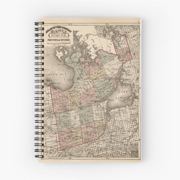 Item preview, 1875 Vintage Map of Simcoe County, Ontario, Canada designed and sold by Gin  Neko.