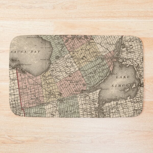 Item preview, 1875 Vintage Map of Simcoe County, Ontario, Canada designed and sold by Gin  Neko.