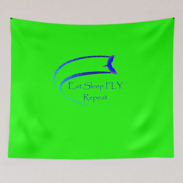 Item preview, Eat Sleep FLY into the Sky design green designed and sold by MystixJack.