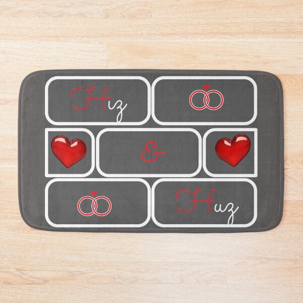 Item preview, Hiz & Huz: The Love Grey Brick White Trim on Grey designed and sold by TheSignsofSOIL.