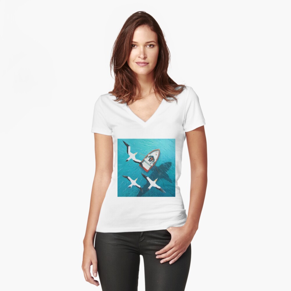 Item preview, Fitted V-Neck T-Shirt designed and sold by vickymount.