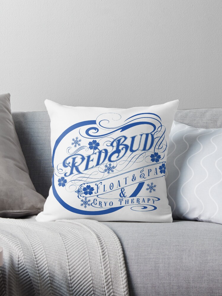 Thumbnail 1 of 4, Pillow, Redbud Float and Spa Script designed and sold by erod66.