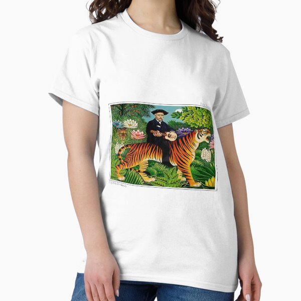 Item preview, Tiger Riding Ukulele Man - Henri Rousseu designed and sold by ForgottenDomain.
