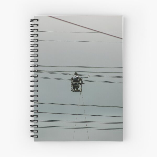 Item preview, A man safely working an extremely dangerous job inspecting high-voltage power lines designed and sold by James-Cole.