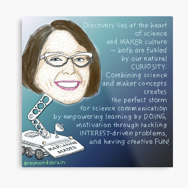 #SciComm100: Marianne Mader Metal Print