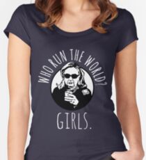 Hillary Clinton Who Run The World Women's Fitted Scoop T-Shirt