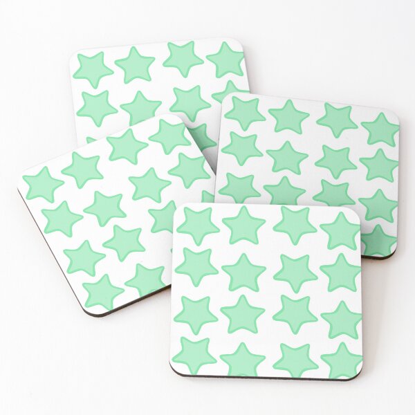 Item preview, Rounded Star Sticker Set Mint designed and sold by FioreCiliegia.