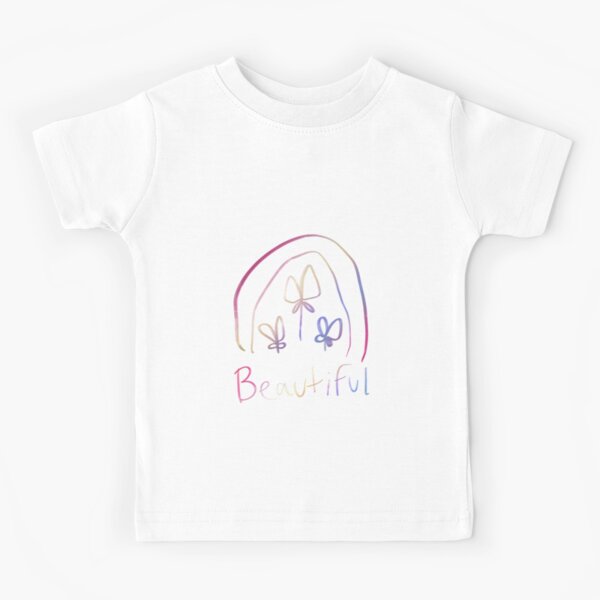 Four-Leaf Clover, Beautiful Shimmering Rainbow Kids T-Shirt