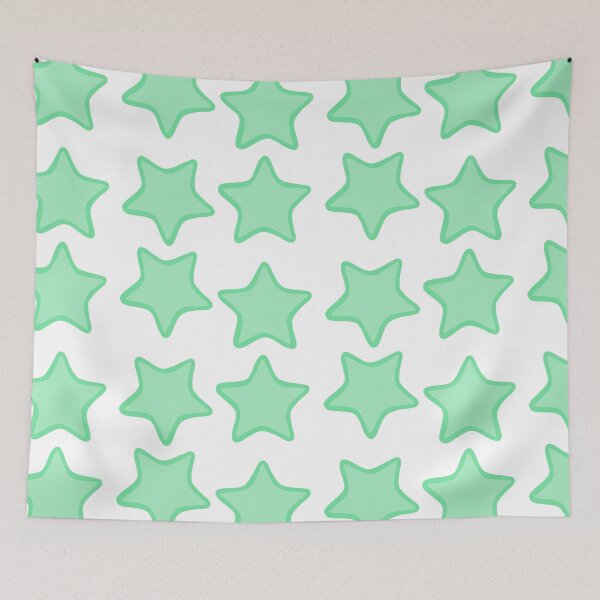 Item preview, Rounded Star Sticker Set Mint designed and sold by FioreCiliegia.