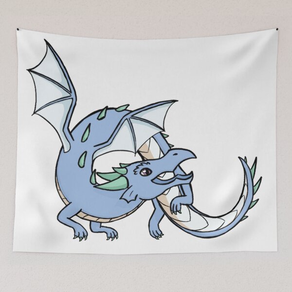 Item preview, Icy Sky Blue Flying Dragon designed and sold by Acamuna.