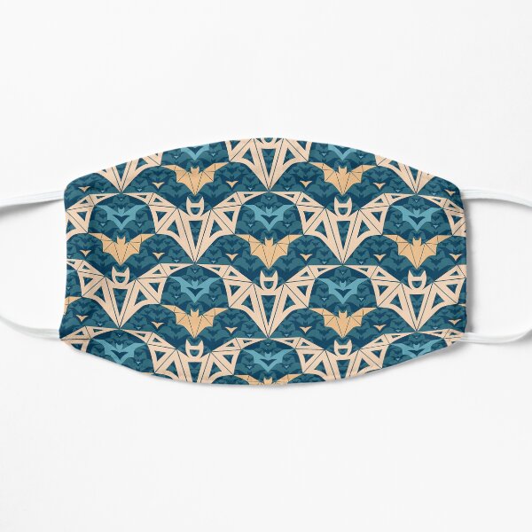 Endless Bat Cave - abstract bats, halloween Flat Mask