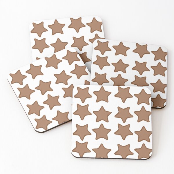 Item preview, Rounded Star Sticker Set Brown designed and sold by FioreCiliegia.