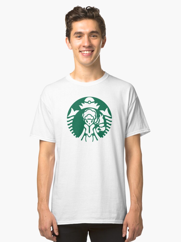 Alolan Starbucks Green Outline Classic T Shirt Alolan Starbucks Green Outline Classic T Shirt