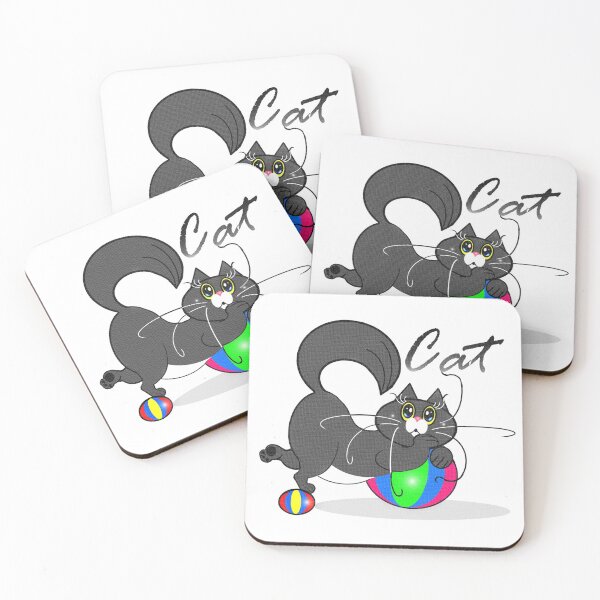 Item preview, Black cat playing with a balls  designed and sold by Shirley cute art .