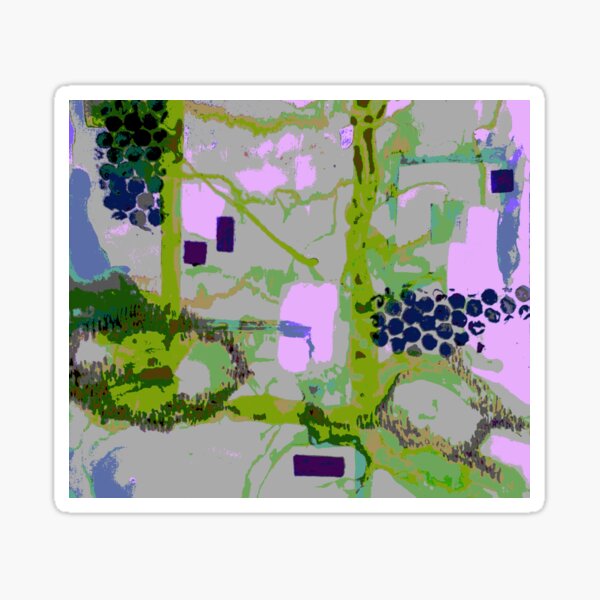 Item preview, Original abstract art Rushy Lagoon greens designed and sold by SueHolmArt.