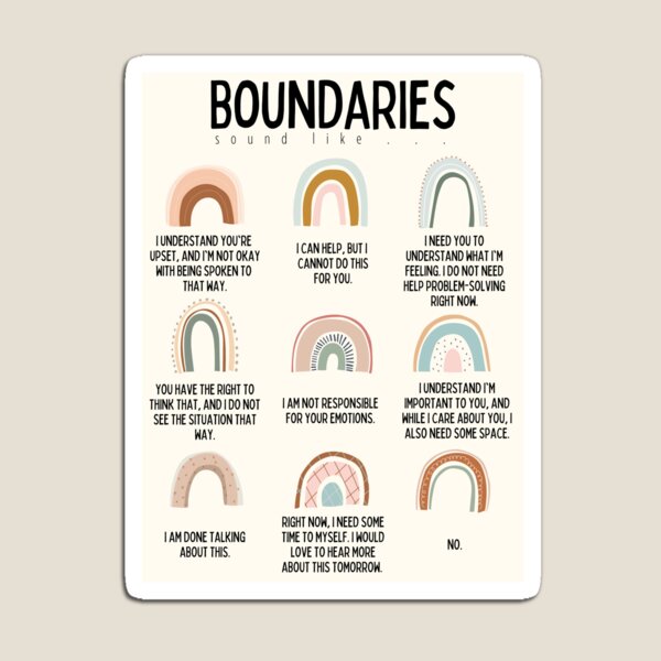 Item preview, Boundaries Mental Health Reminder for Counselors designed and sold by Radical Therapy Prints.