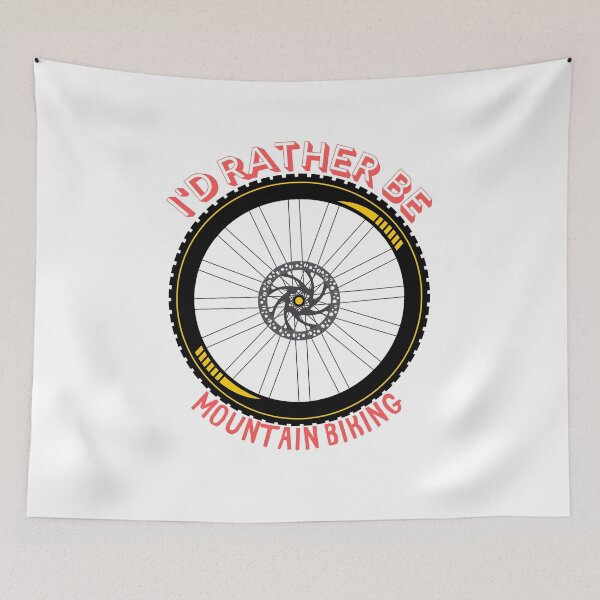 Item preview, I'd Rather Be Mountain Biking Wheel designed and sold by NoSpecialShop.